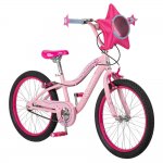 Schwinn VIP Girls' Sidewalk Bike, 20 in. Wheels with Microphone Bag, Pink