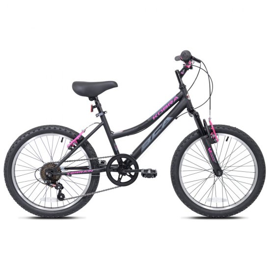 BCA 20-inch Girl\'s Kobra Mountain Bike, Black/Pink