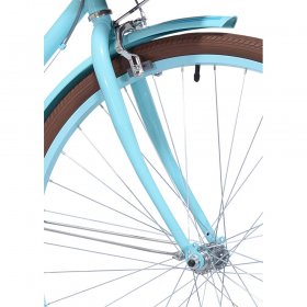 Kent Bicycles 700C Providence Ladies Cruiser Bike, Light Blue and Brown