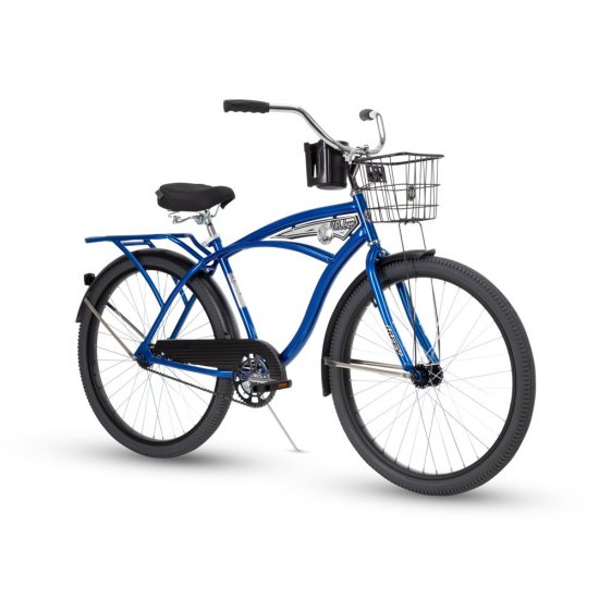 Huffy 26” Nel Lusso Men\'s Cruiser Bike, Gloss Royal Blue