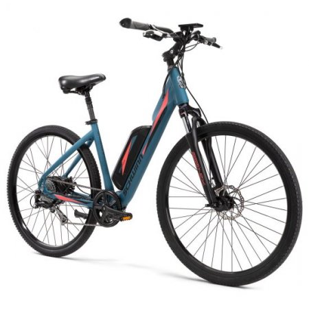 Schwinn Armature Electric Bike, 8 Speeds, 700c Wheels, MD Frame, Blue