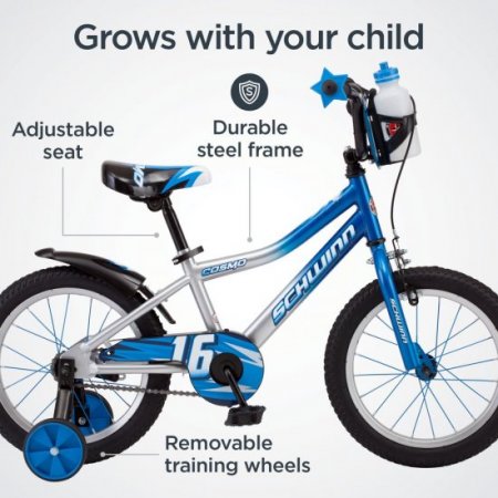 Schwinn Cosmo BMX Kids Bike, 16 in. Wheels, Single Speed, Boy's, Blue / Grey