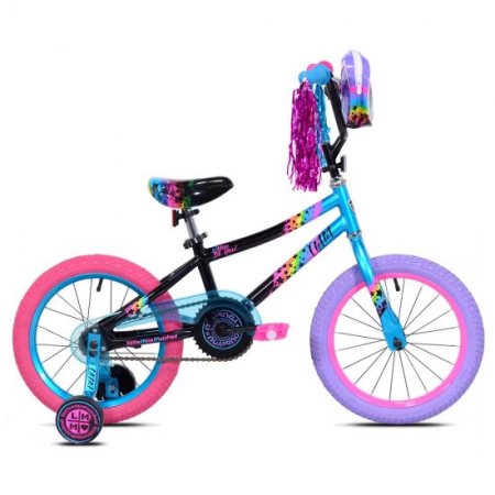 LittleMissMatched 18" Let You Be You Girl's Bike, Blue/Purple/Pink