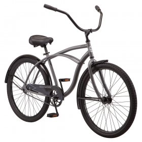 Schwinn Siesta Cruiser Bicycle, Single Speed, 26 In. Wheels Men's Style, Charcoal