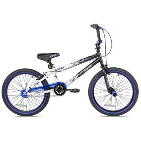 Kent Bicycles 20" Boy's Ambush BMX Bike, Black/Blue