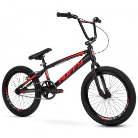Huffy 20" BMX Race HX-Comp Boys' Bike , Black / Neon Red