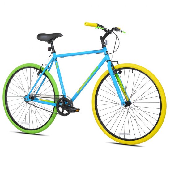 Kent 700C Men\'s Ridgeland Hybrid Bike, Blue/Green