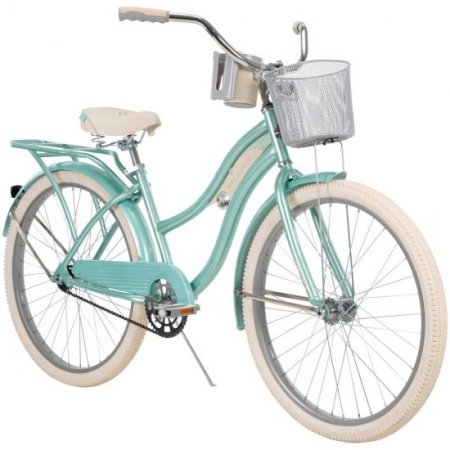 Huffy 26 In. Nel Lusso Women's Classic Beach Cruiser Bike, Mint Green