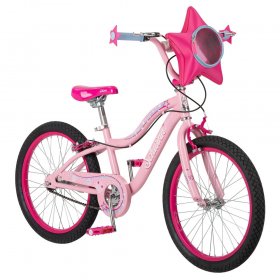 Schwinn VIP Girls' Sidewalk Bike, 20 in. Wheels with Microphone Bag, Pink