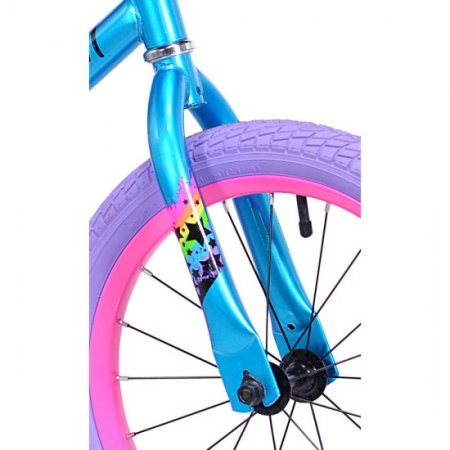 LittleMissMatched 18" Let You Be You Girl's Bike, Blue/Purple/Pink