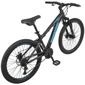 Mongoose Durham Mountain Bike, 21 Speeds, 24-Inch Wheels, Black