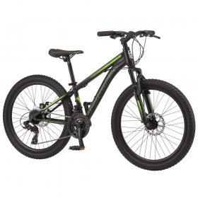 Schwinn Sidewinder mountain bike, 24-inch wheels, 21 speeds, black / green