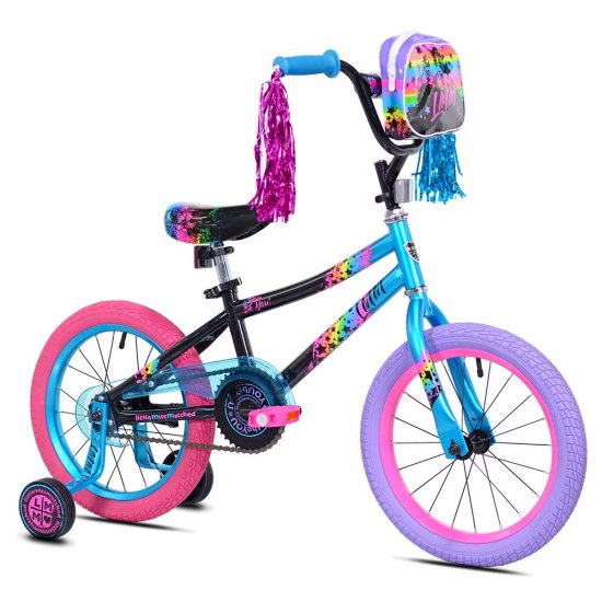 LittleMissMatched 18\" Let You Be You Girl\'s Bike, Blue/Purple/Pink