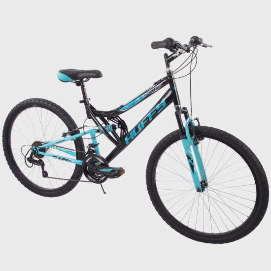 Huffy 26\" Trail Runner Women\'s Full Suspension Mountain Bike, Black