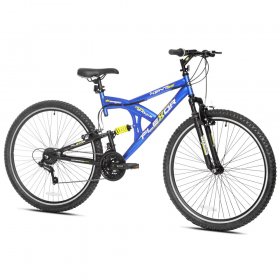 Kent 29 In. Flexor Men's Dual Suspension Mountain Bike, Blue