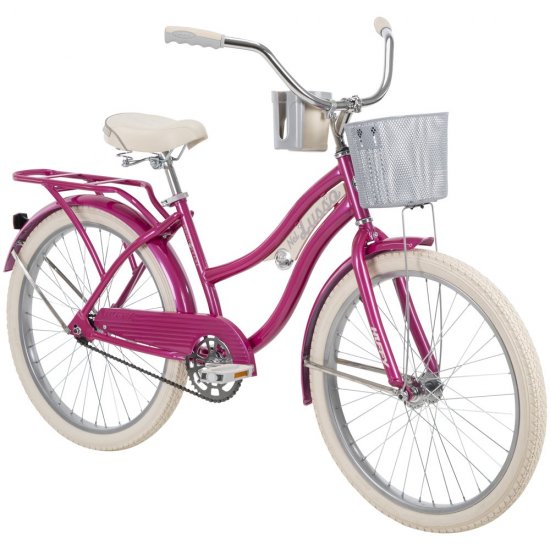 Huffy 24\" Nel Lusso Girls\' Cruiser Bike, Pink