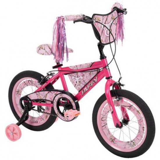 Huffy True Timber Kids\' Bike, 16-inch - Pink Real Tree Camo (21450)