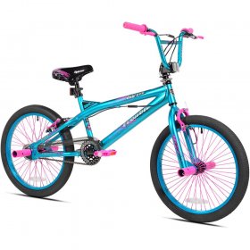 Kent Bicycles 20" Girls Trouble BMX Bike, Aqua and Pink