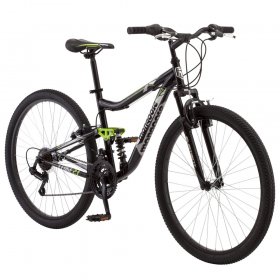Mongoose Ledge 2.1 Mountain Bike, 27.5" wheels, 21 speeds, mens frame, Black