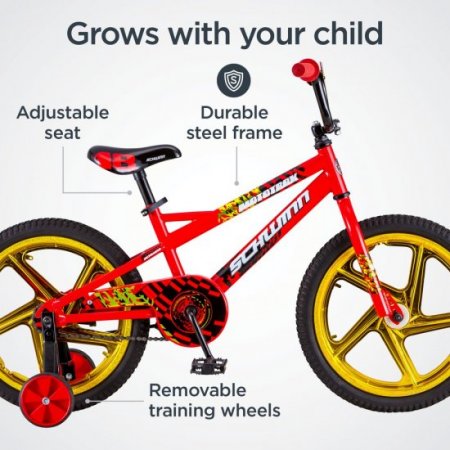 Schwinn Mototrax Sidewalk Bike, 18 in. Mag Wheels, Boys, Ages 5 - 7, Red