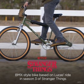 Netflix Stranger Things Lucas BMX Bike, 24-inch wheels, single speed, green