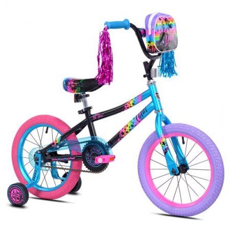 LittleMissMatched 18" Let You Be You Girl's Bike, Blue/Purple/Pink