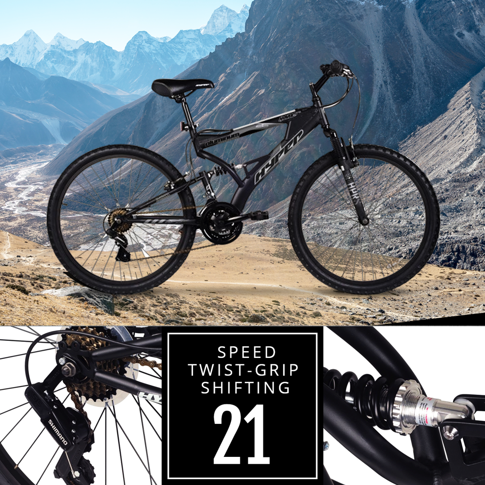 Hyper Bicycle 26" Men's Havoc Mountain Bike, Black